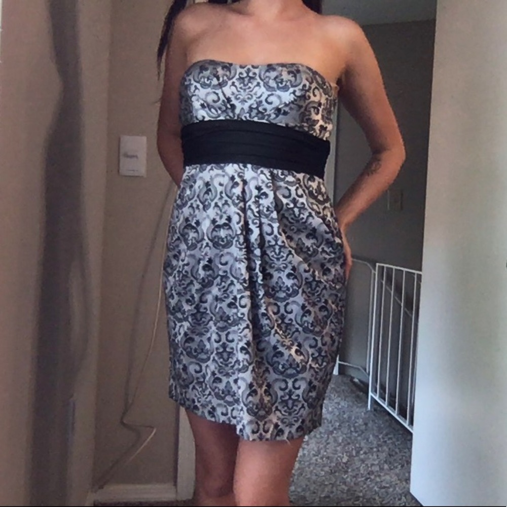 Victorian Strapless Silk Dress